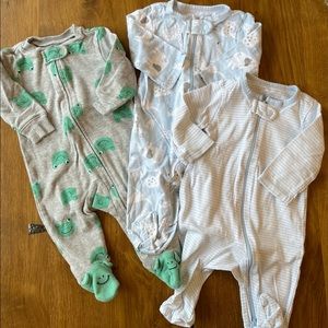 Set of 3 Footie Pajamas